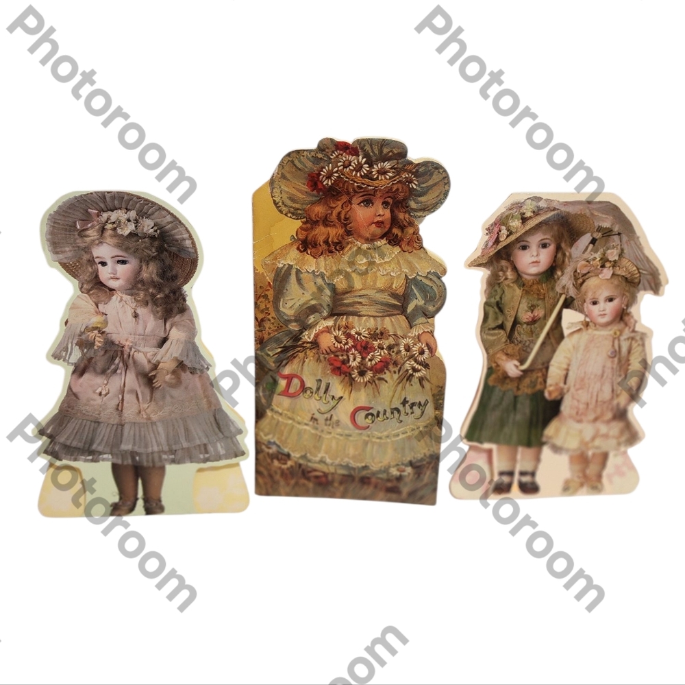 Vintage Victorian Style Book And Display Stand Up Cards